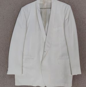 Vintage Ivory Shawl Tuxedo Coat Size 44L